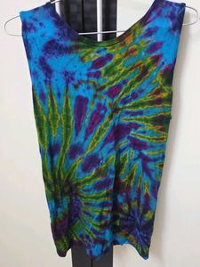 Colorful Tie-Dye Sleeveless Top