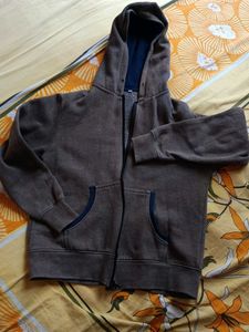 Brown Zip-Up Hoodie