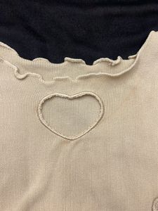 Cute Heart Cutout Knit Top
