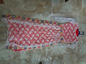 Beautiful Pink Printed Naira Cut Anarkali Gown