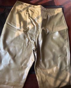 vintage Y2K gold leather pants