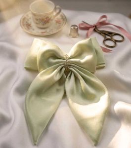 handmade Elegant Satin Bow Hair Clip