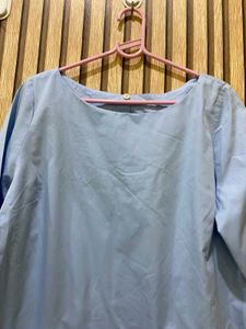 Light Blue Casual Tunic Top