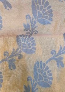 Peach and Slate Floral Banarasi Fabric