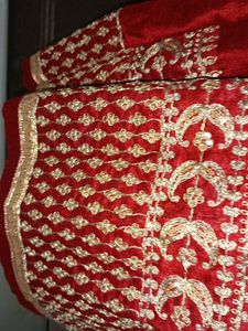 Navratri spl Red Embroidered Ethinic Gown