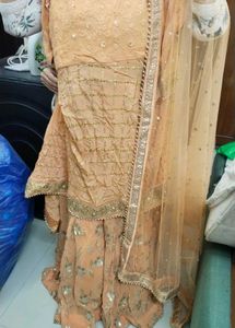 Designer Peach Lehenga Choli Set