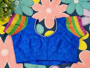Royal Blue Ethnic Blouse with bead works✨💙