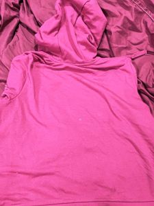 Pink Hoodie with Graphic Print