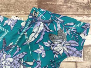 Zara Teal Floral Print Top - XXL