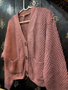 Mauve Knit Cardigan
