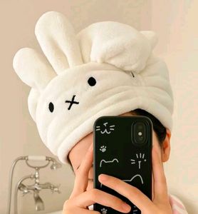Cute Bunny Plush Hair Towel