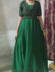 Emerald Green Ethnic Gown