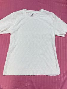 White Eyelet T-Shirt