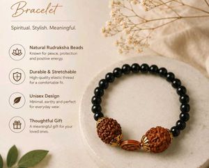 Spiritual Rudraksha Beaded Bracelet