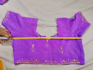 Elegant Purple Embellished Saree