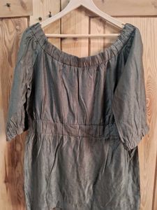 Olive Off-Shoulder Mini Dress