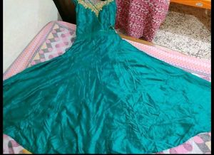 Emerald Green Anarkali Gown