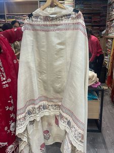 Elegant Cream Printed Kurta Set with Dupatta