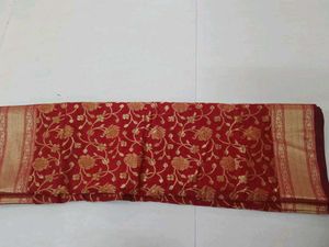 Elegant Red Banarasi Saree