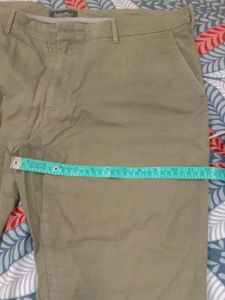 Men Trouser Jeans Size 36 Waist Color Olive Green