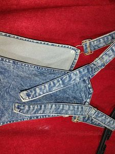 Acid Wash Denim dungree Overalls