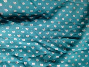 Elegant Turquoise Blue Designer Saree with Silver