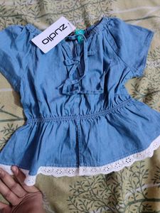 Kids Denim Top &amp; Shorts Set