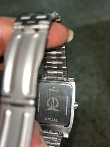 Titan Analog white Dial  Watch Stainless Steel
