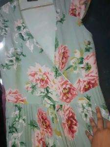 Wrap Flowy Floral Gown