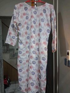 Floral Print Kurta with Sequins 4XL