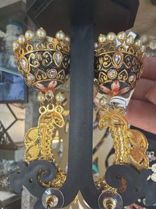 Traditional Jhumka Earrings with Pearls