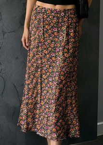 H&M Floral Print Midi Skirt