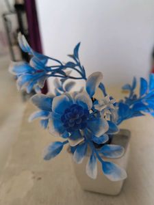 Artificial Blue and White Flowers