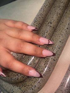 12 French Tip Heart Nails