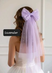 Bow Veil Headpiece - Pack of 3 White Babypink Lave