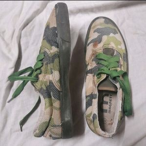 👟Mens Camo Print Canvas Sneaker Slip On Casual Shoe Military Camouflage Stylish Fabric Shoe Running Walking Sneaker For Men Boys Men's Footwear Size 43