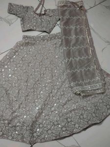 Stunning Sequined Lehenga Choli Set