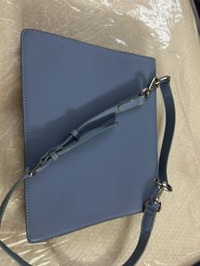 Chic Blue Studded Shoulder Bag