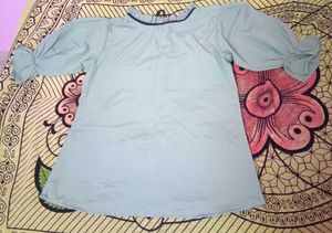 Light Green Ruffled Sleeve Top