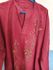Men's Maroon Kurta