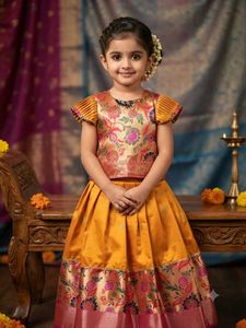 ✨ Silk Ethnic Girls Lehenga Choli ✨
