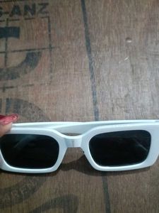 White Rectangular Sunglasses