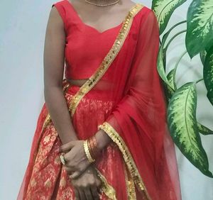 Elegant Red lahenga
