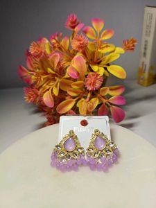 Elegant Lavender Drop Earrings