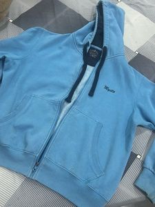 Mysta Blue Zip-Up Hoodie sweatshirt
