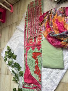 Unstitched Pakistani cotton lawn