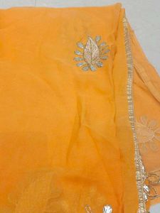 Vibrant Yellow Saree with Blouse