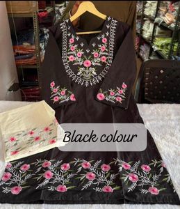 Black Embroidered Co-ord Set