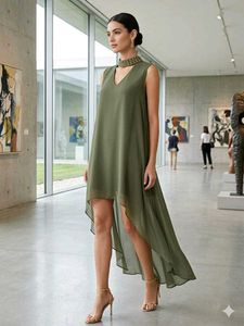 Branded  Olive Green hi- low top / dress