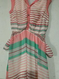 Striped Button-Down Dress